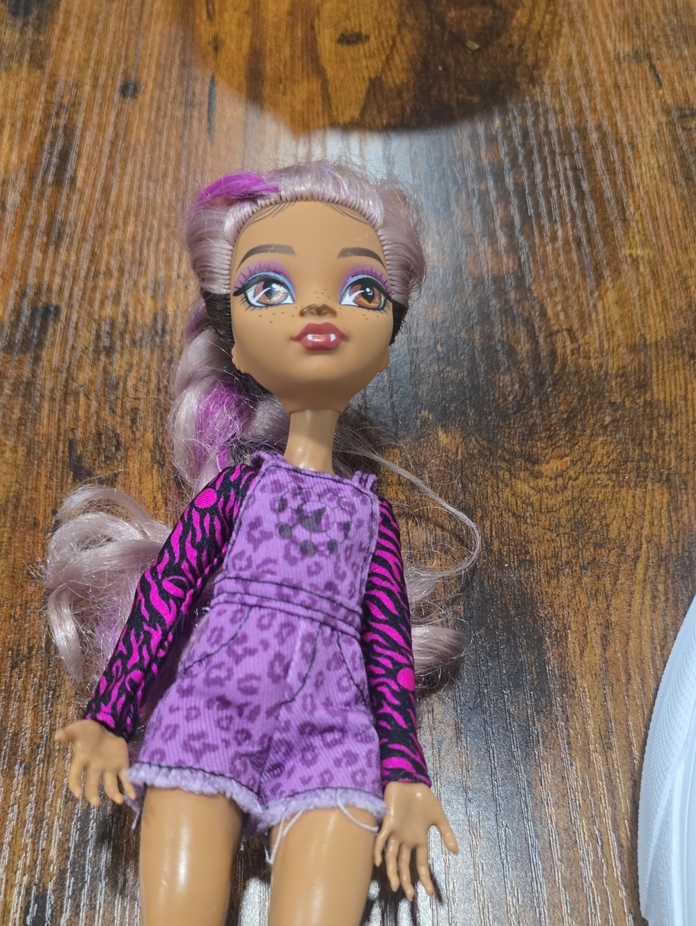 Kids Purple Fashion Doll with Patterned Outfit